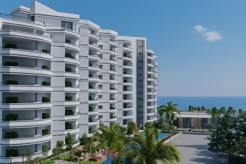 Parduodami įvairių tipų apartamentai jau pastatytame projekte, esančiame Gaziveren, Lefke regione (Šiaurės Kipras)